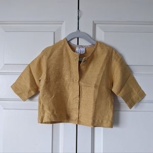 Rose & Rail Clothier 100% linen oversized shirt. 12-18 months